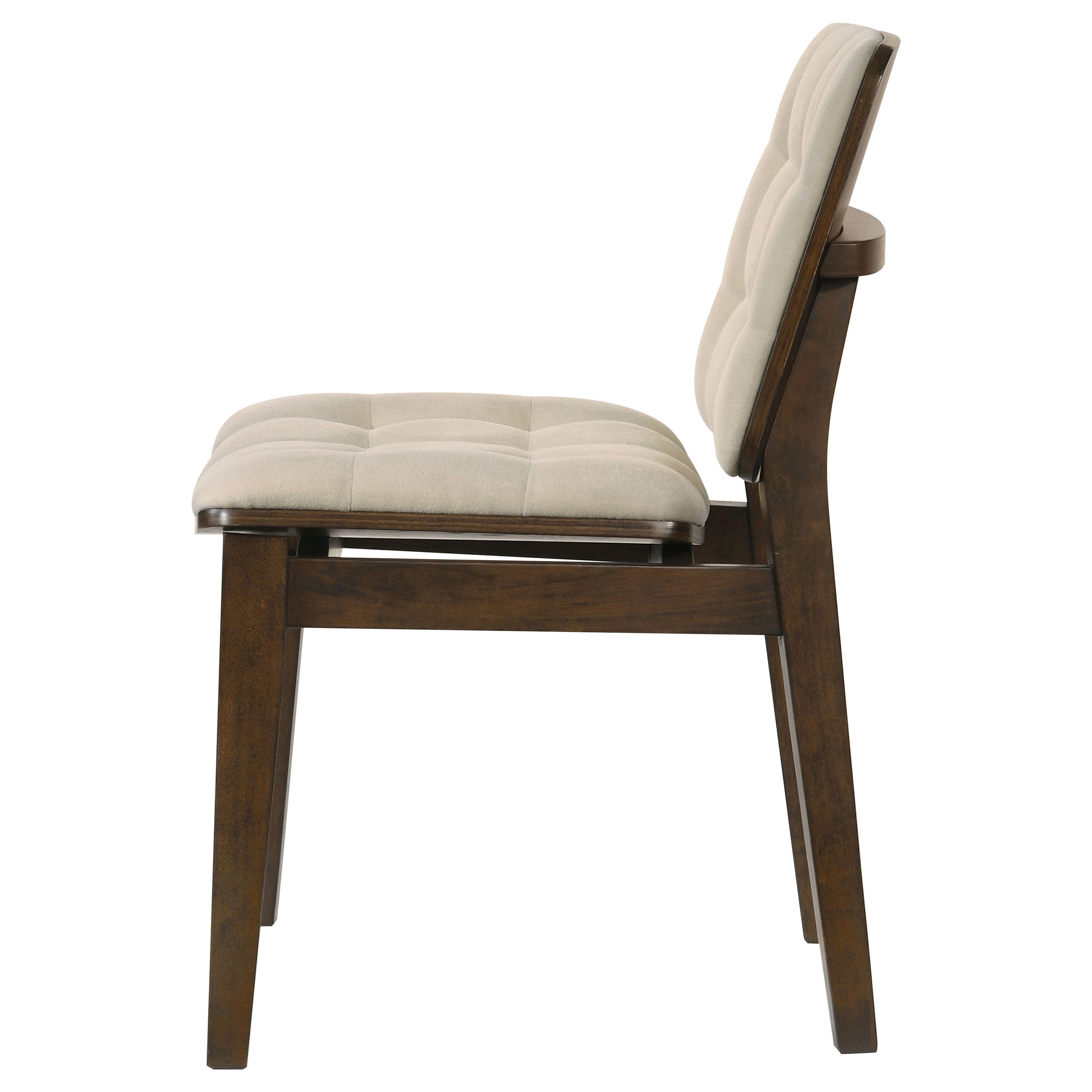 Redbridge Upholstered Side Chair Cream and Walnut (Set of 2)