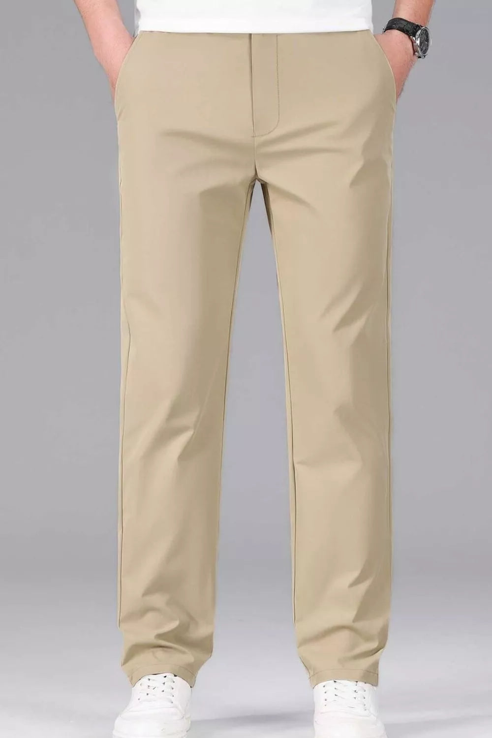 Men's Plus Size Slim-Fit Stretch Dress Pants