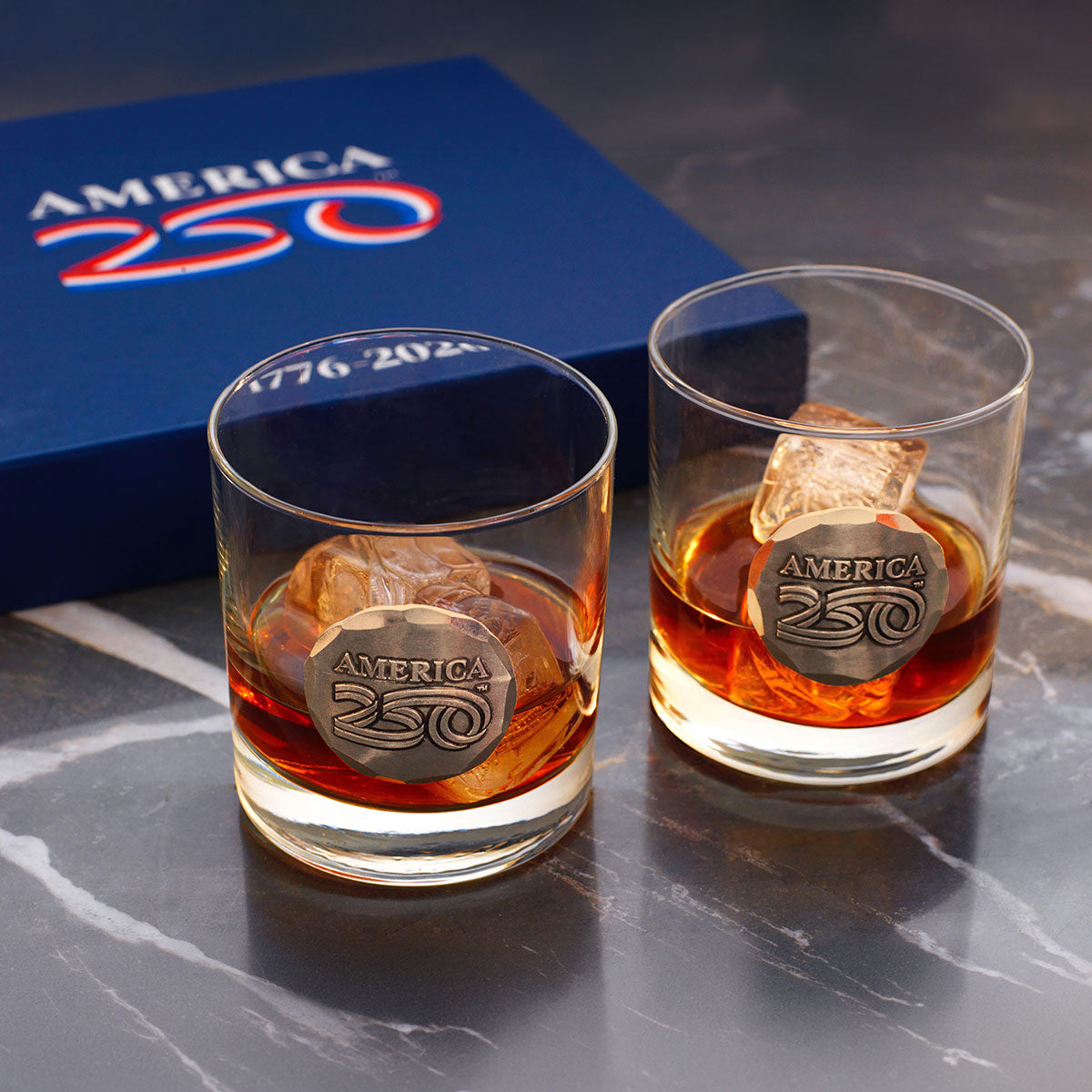 America250 2-Piece Rocks Glass Commemorative Gift Set (Bronze)