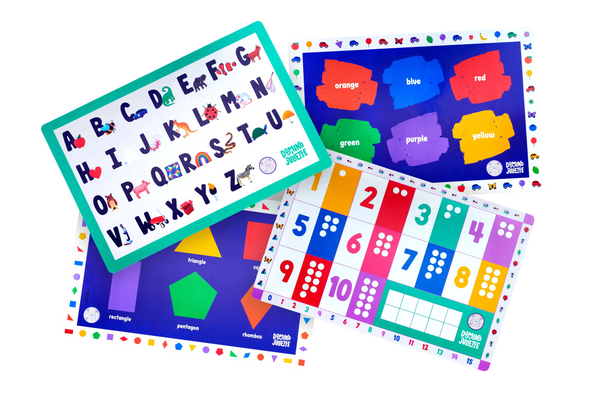 The "Now I know my" 4-pack Placemat Bundle