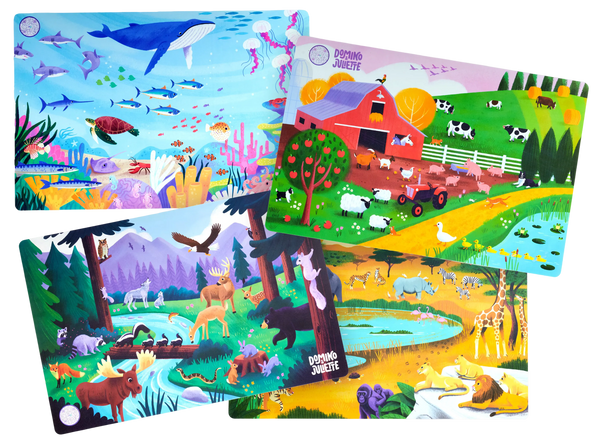 4-pack Toddler Placemat Bundle