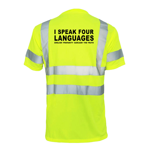Four Languages - Reflective Safety T-Shirt