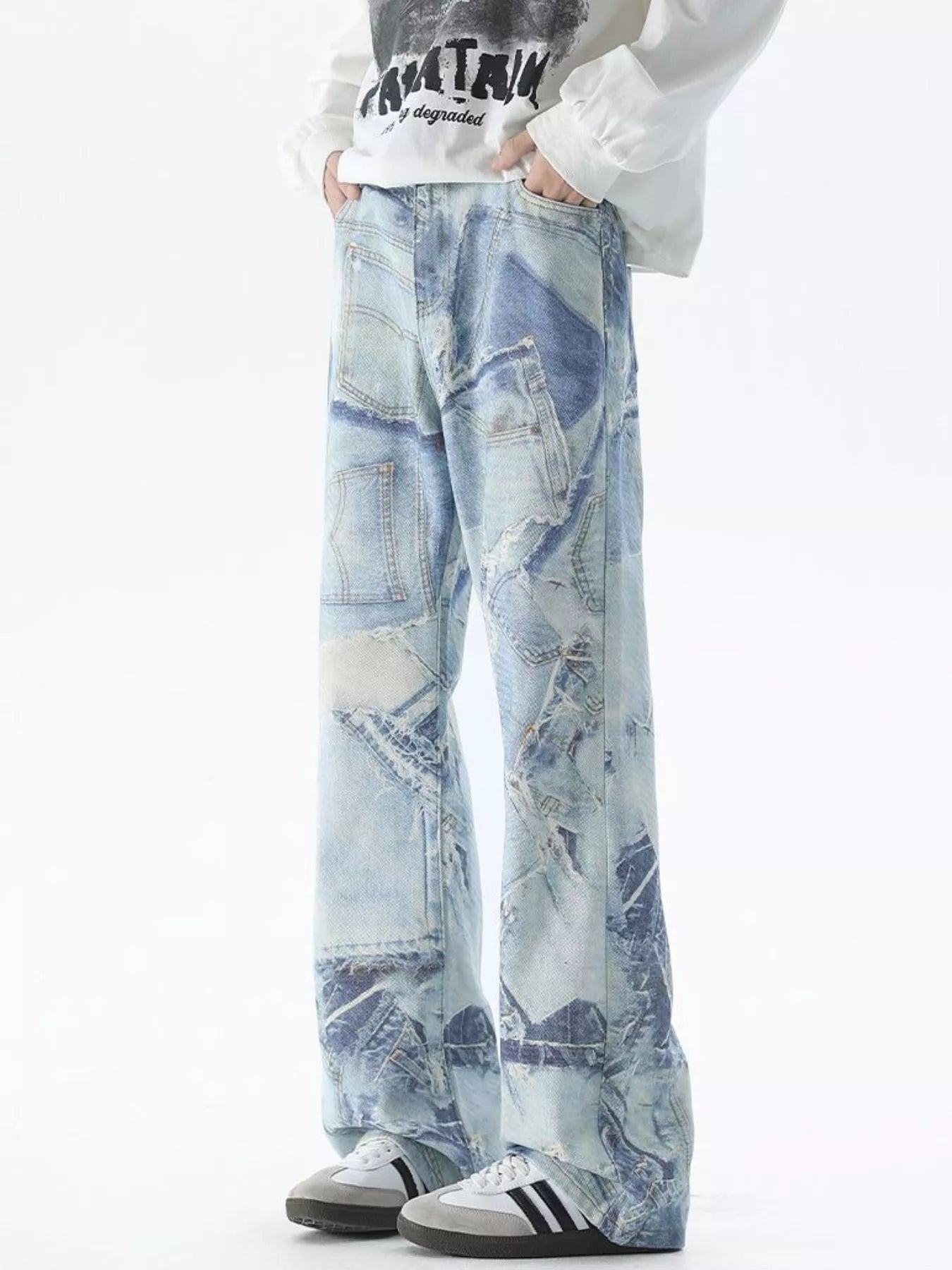 Men's Plus Size Wide Leg Jeans