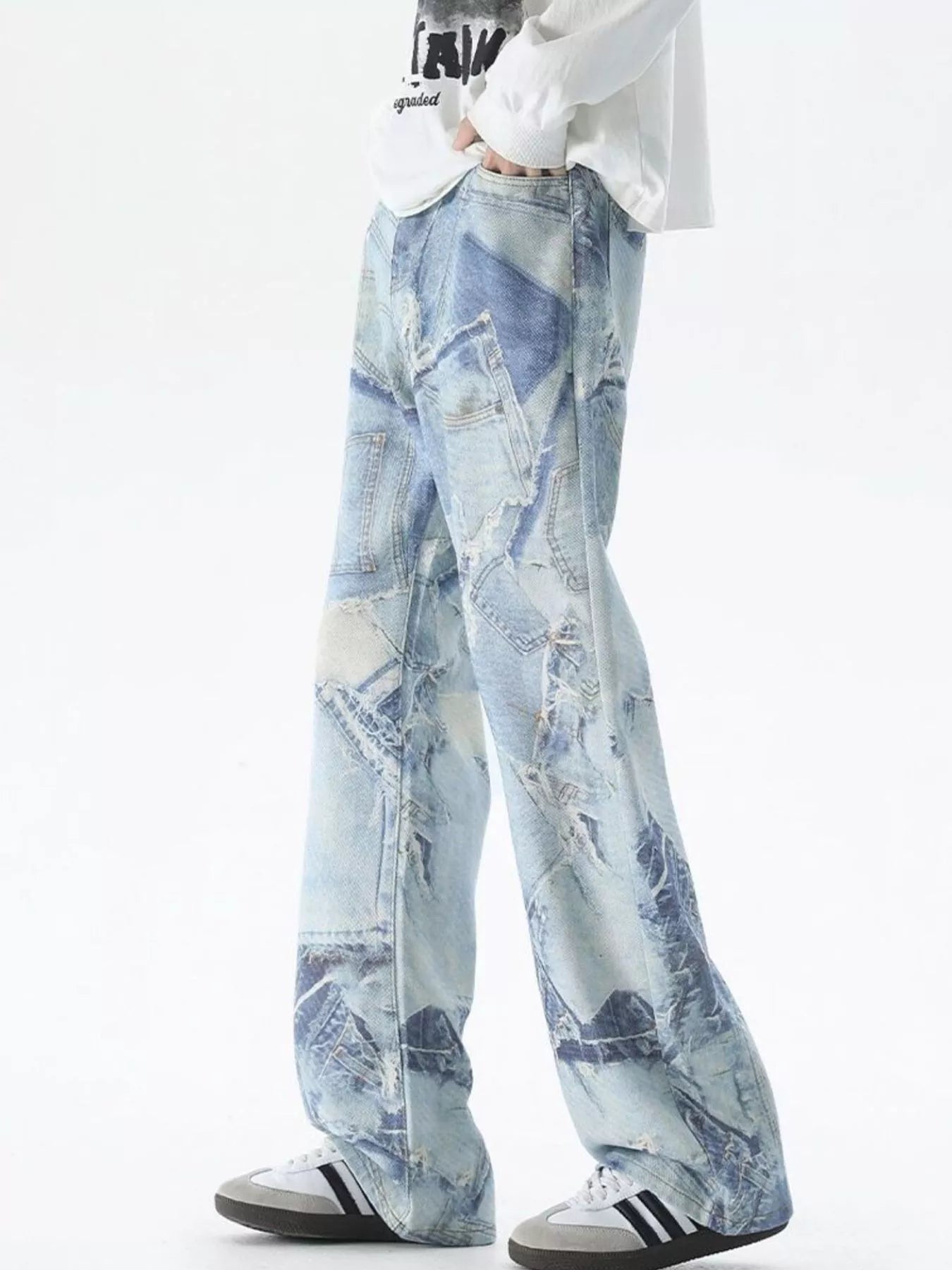 Men's Plus Size Wide Leg Jeans