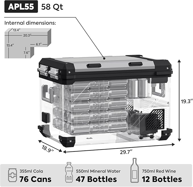 ICECO APL55 Dual Zone 12V Fridge 55 LT