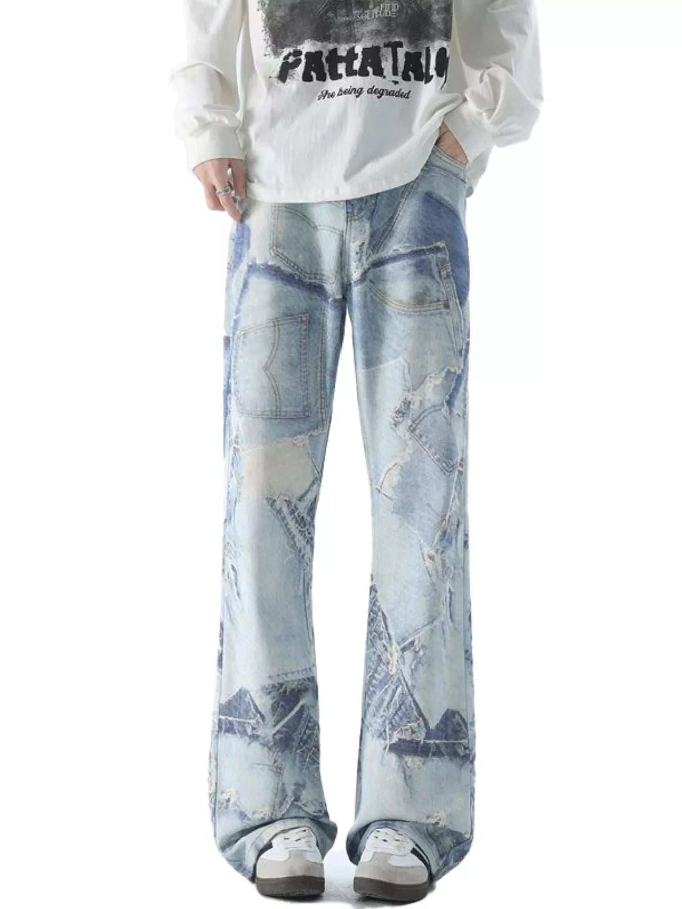 Men's Plus Size Wide Leg Jeans
