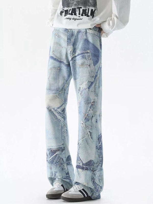 Men's Plus Size Wide Leg Jeans