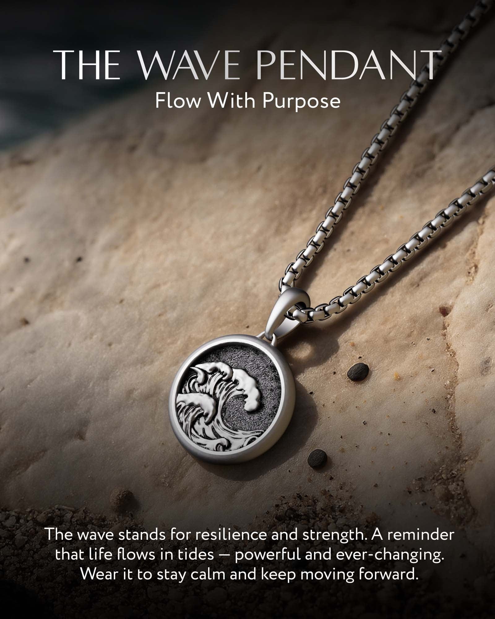 Wave Pendant Necklace