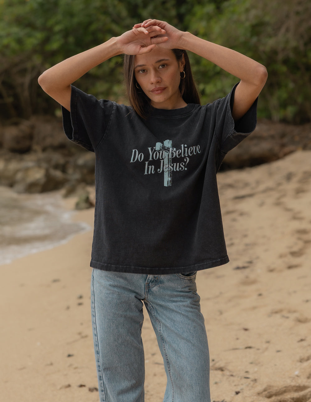 Do You Believe in Jesus Heavyweight Tee