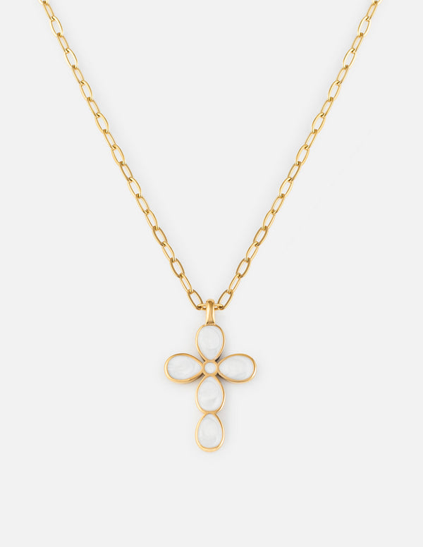Eternal Light Cross Paperclip Chain Necklace