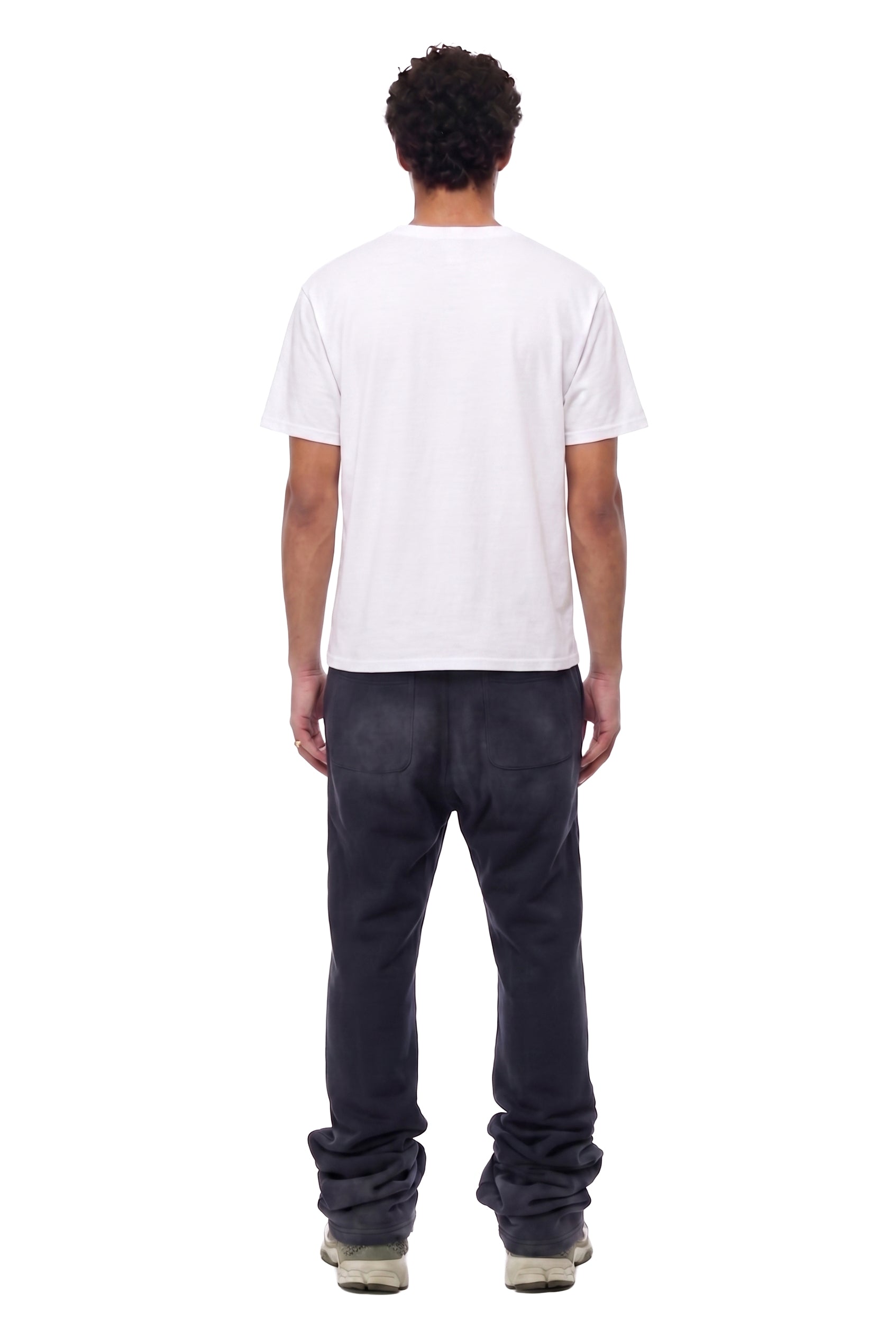 PANTHEON Washed French Terry Stacked Jogger Pants