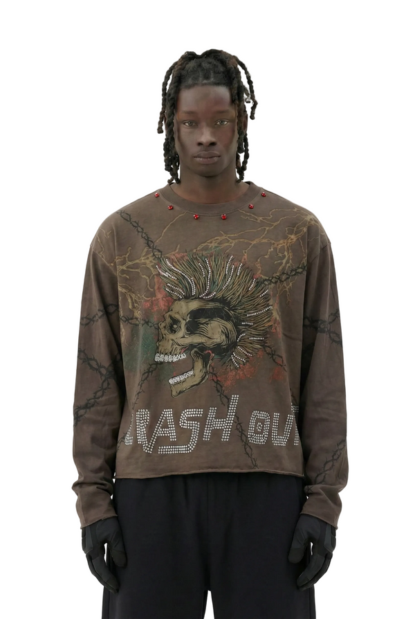 HARDY S/N Jersey Long Sleeve Crop Top Tee