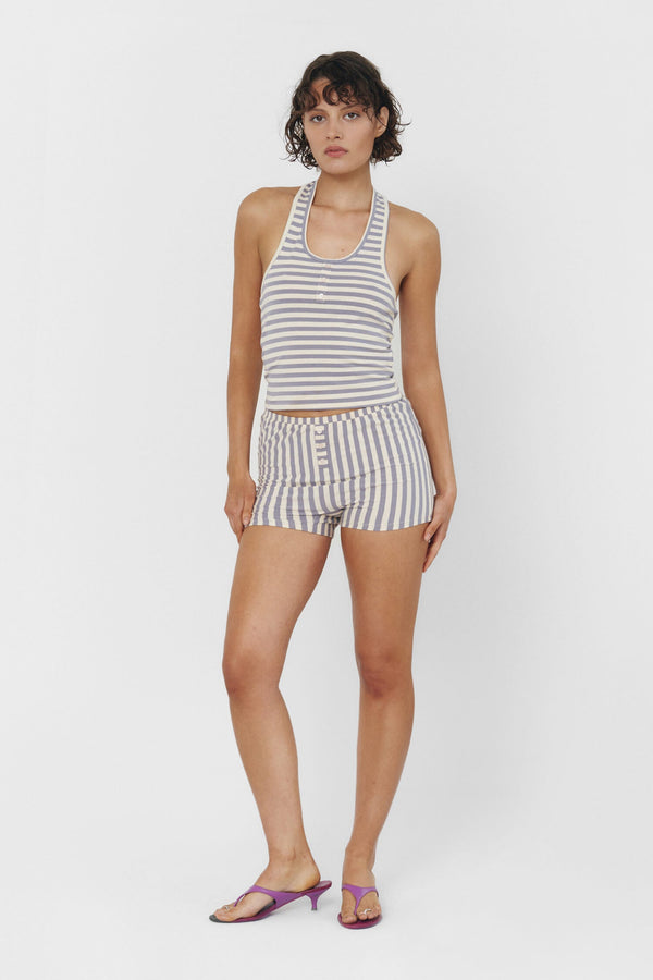BRUNA HALTER TOP IN SEASIDE STRIPE