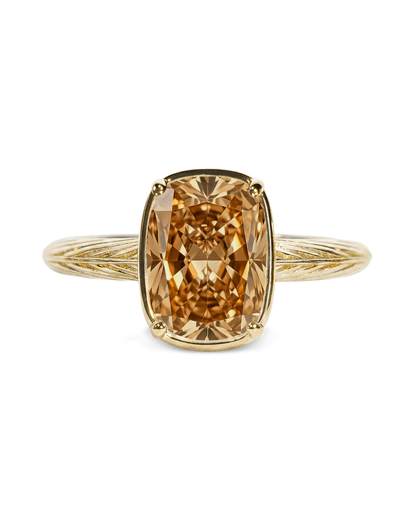 Sterling Silver Mini Champagne Elongated Cushion Ring