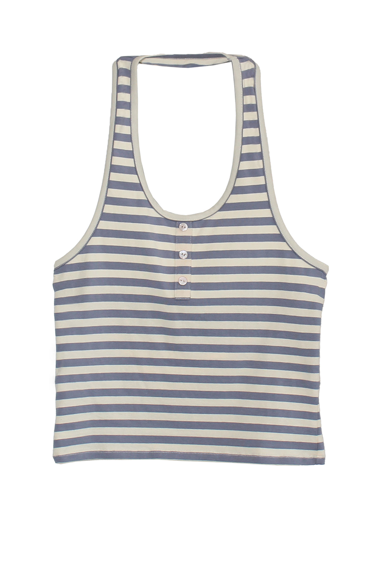 BRUNA HALTER TOP IN SEASIDE STRIPE