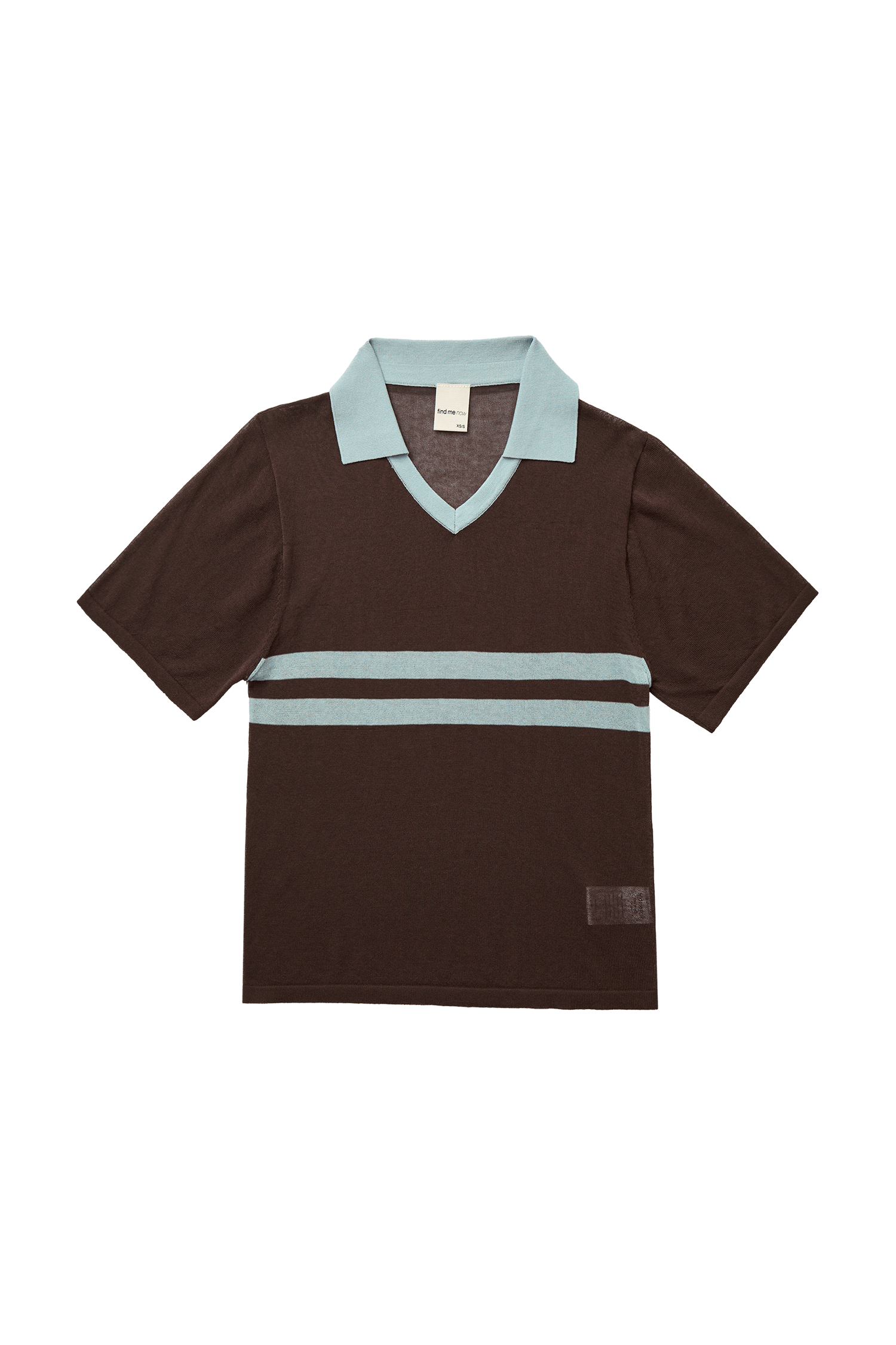 ARACI KNIT POLO TOP IN COCOA CREAM