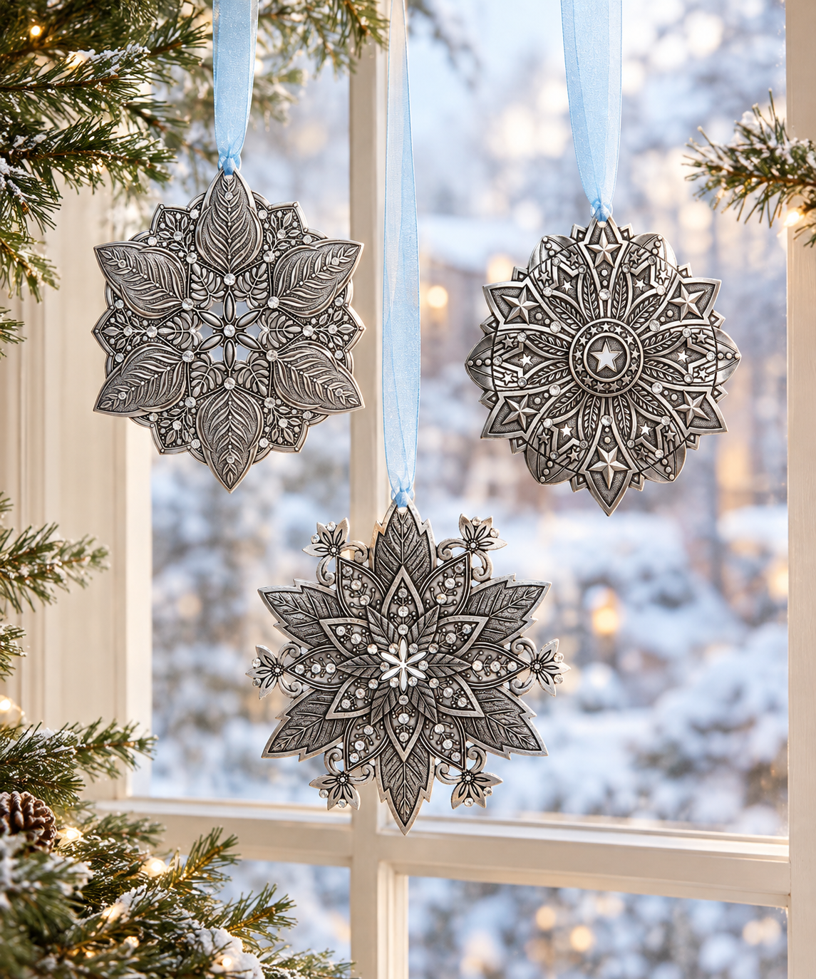 Star Spangled Snow Crystal 2026 Ornament (Aluminum)