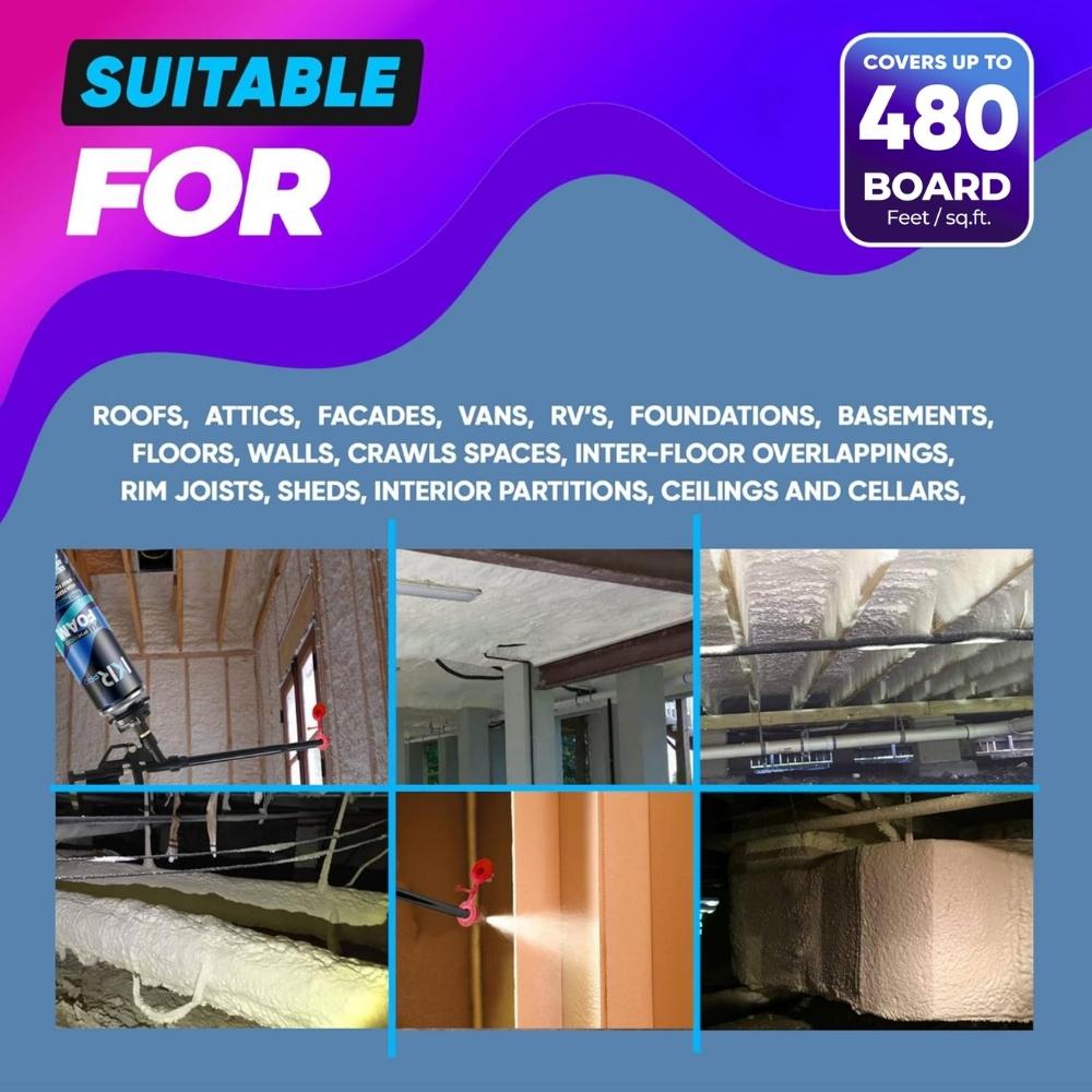 Spray Foam Insulation Can - Closed Cell Polyurethane Foam