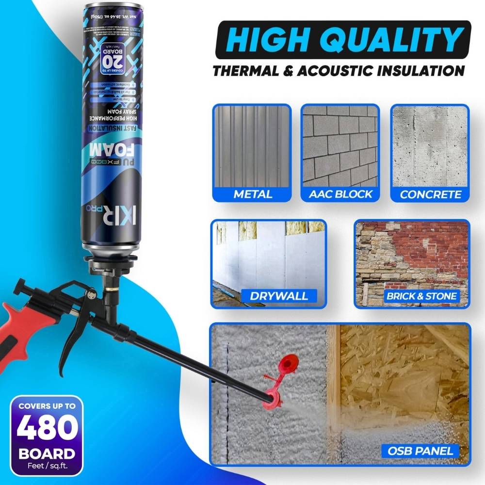 Spray Foam Insulation Can - Closed Cell Polyurethane Foam