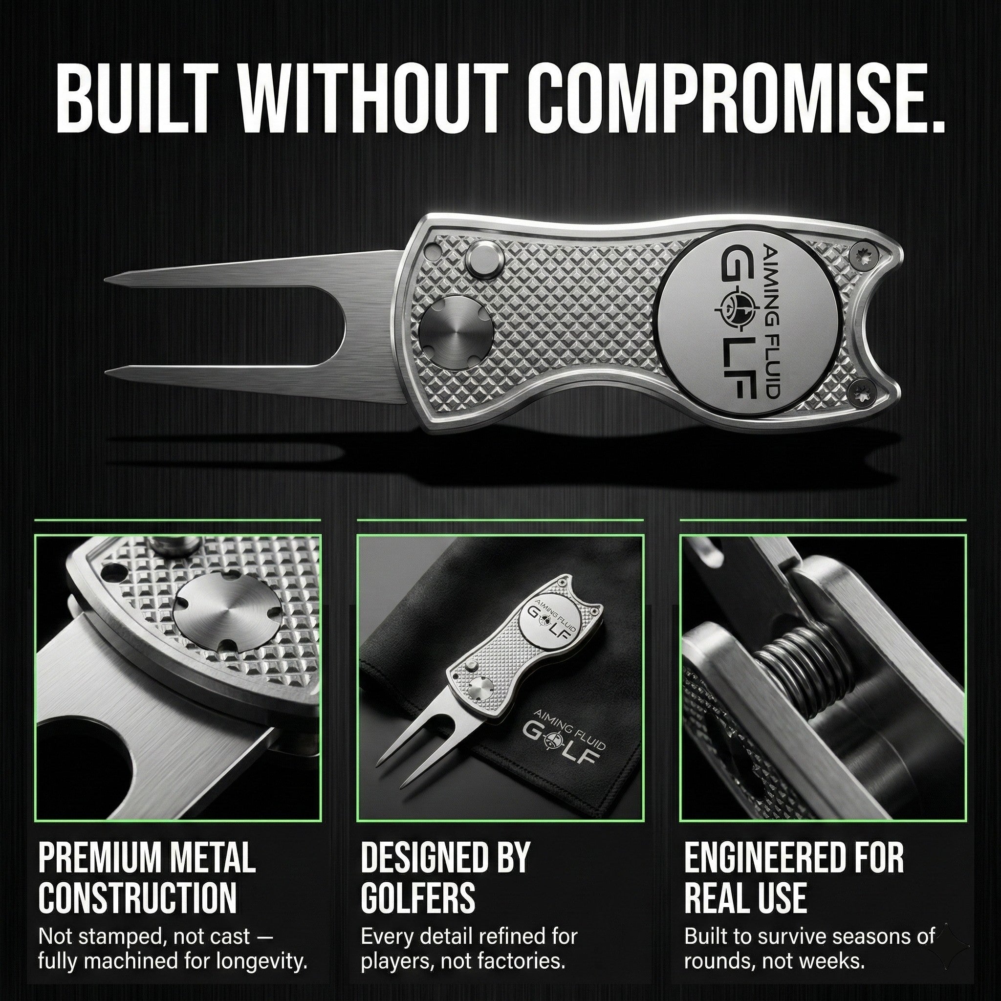 Foldable Metal Divot Tool