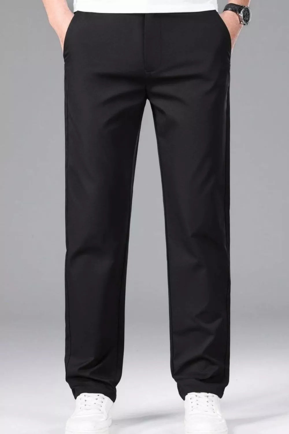 Men's Plus Size Slim-Fit Stretch Dress Pants