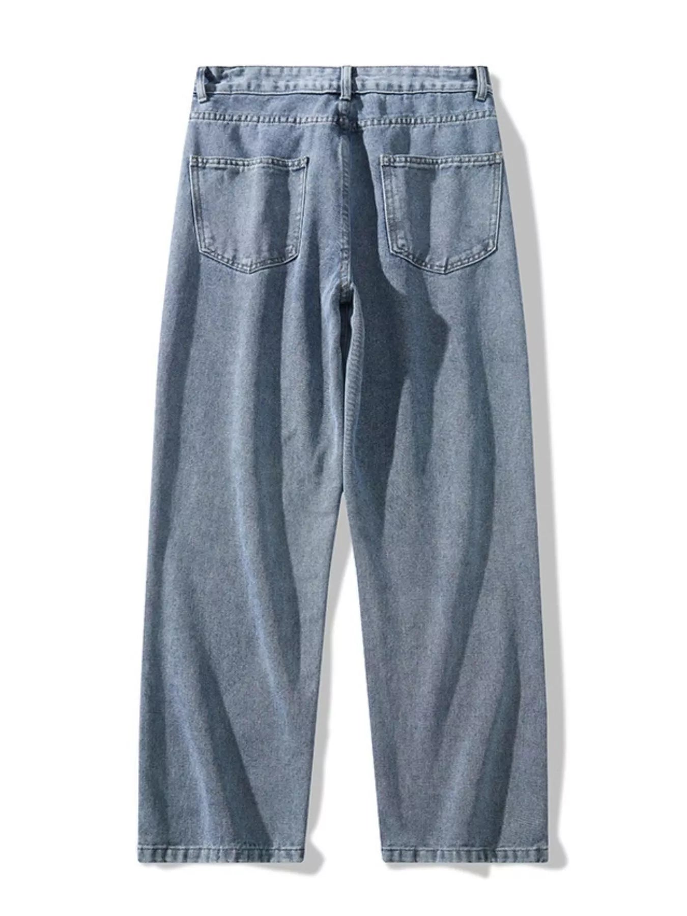 Men's Full Size Loose Fit Wash Jeans Plus Size