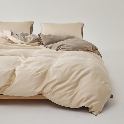 Adeline Pastel Silky Cooling TENCEL™ Bedding Set / Brown