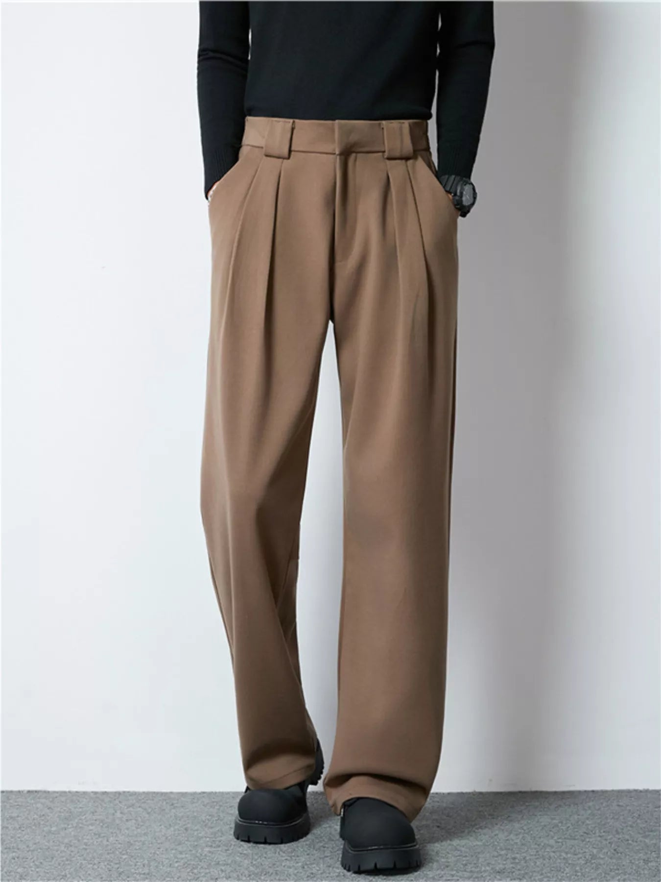 Men's Full Size Wide Leg Pleated Dress Pants Plus Size