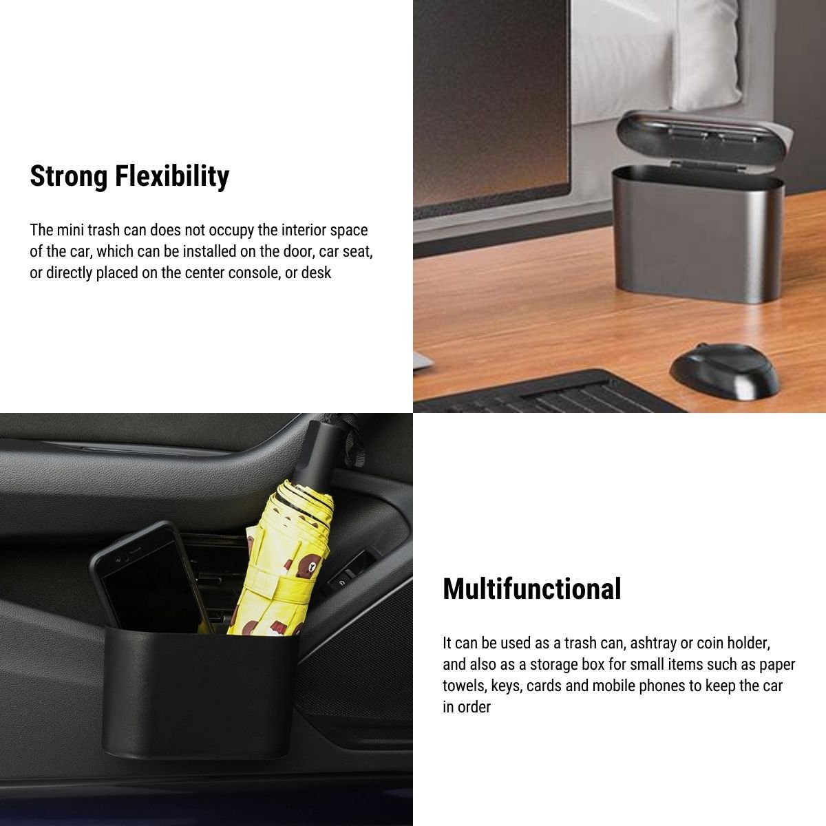 Car Trash Can for Tesla — 8 Rolls Included