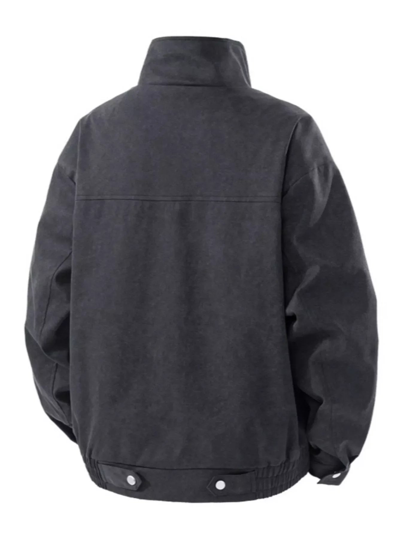 Men's Plus Size Casual Stand Collar Zipper Jacket