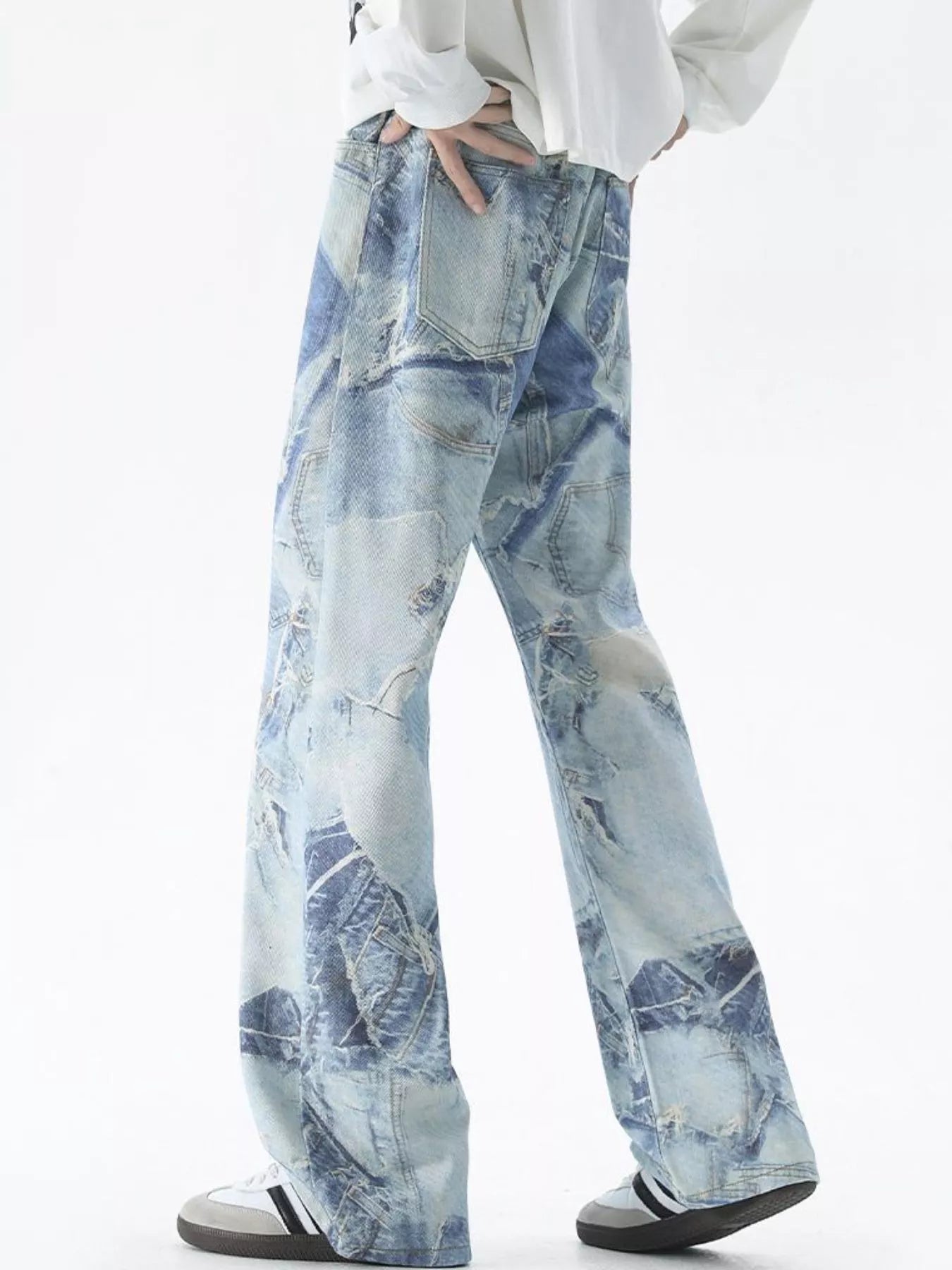 Men's Plus Size Wide Leg Jeans