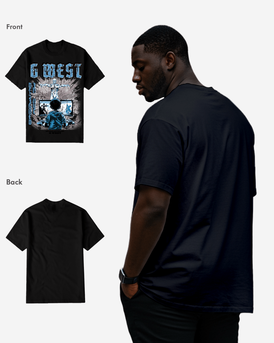 G West Game of G Baby Blue T-Shirt Big and Tall Mens