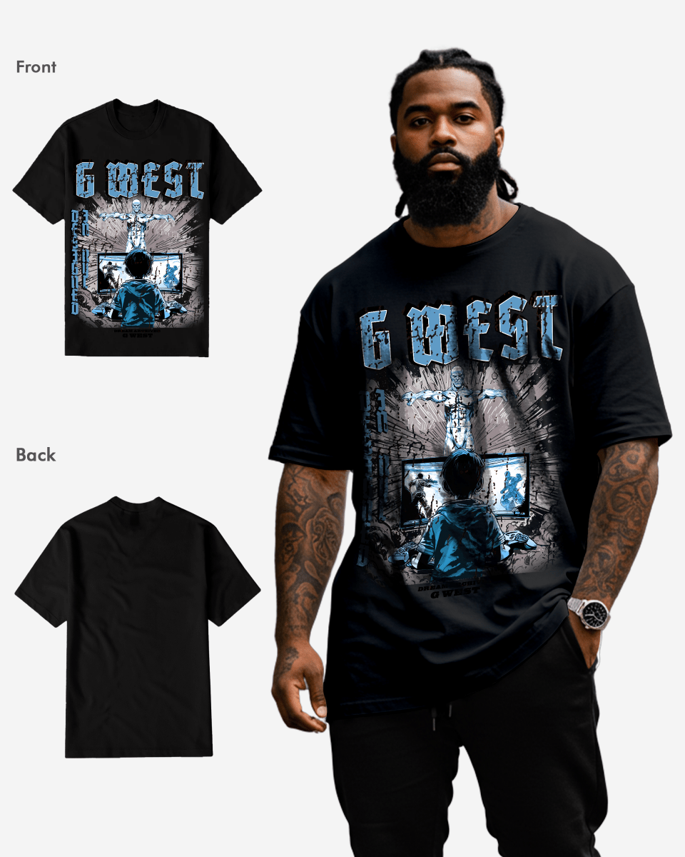 G West Game of G Baby Blue T-Shirt Big and Tall Mens
