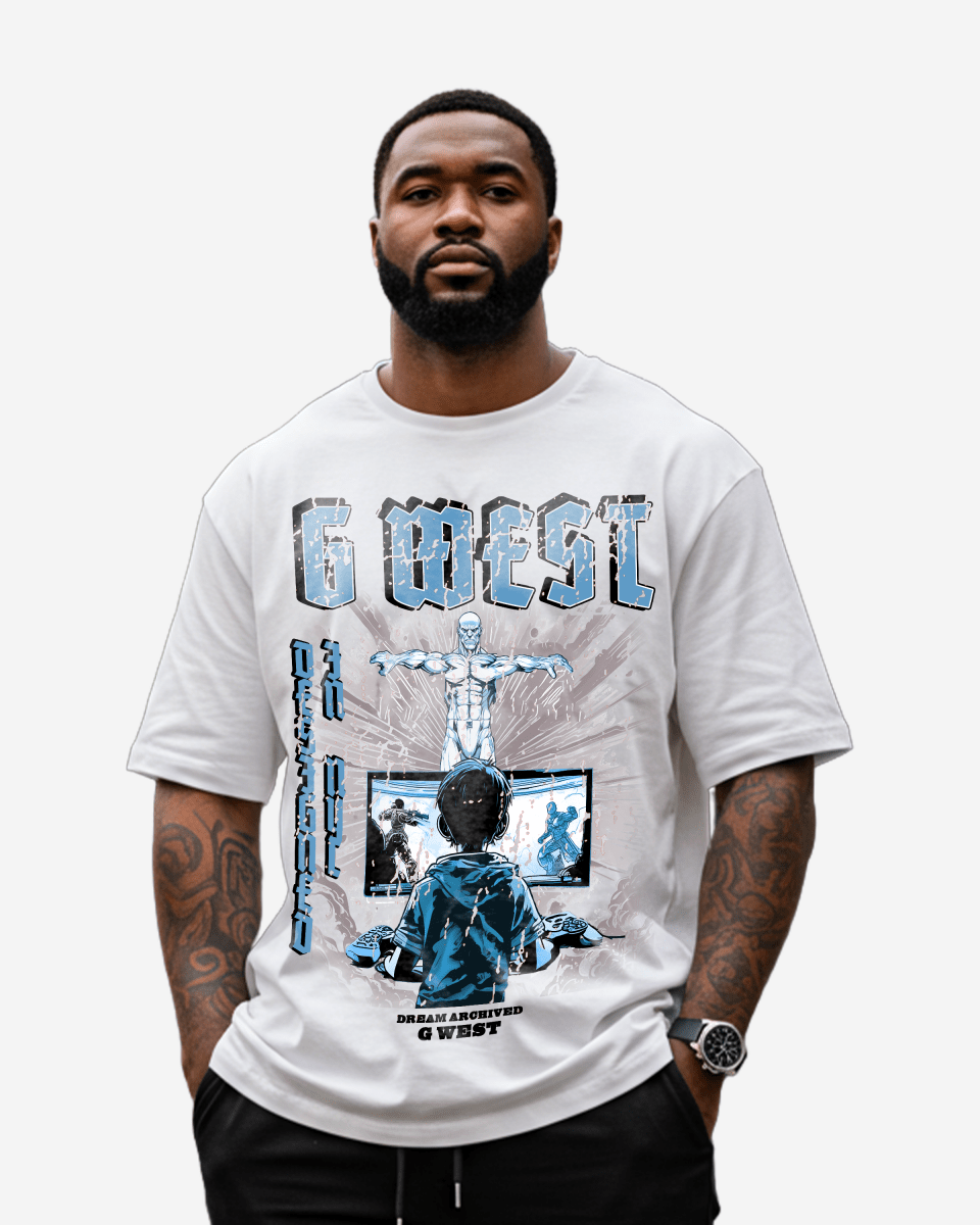 G West Game of G Baby Blue T-Shirt Big and Tall Mens