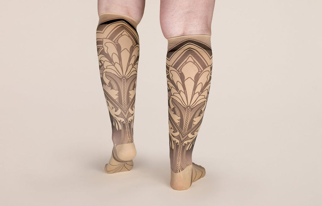 Gatsby Beige Gradient Compression Socks