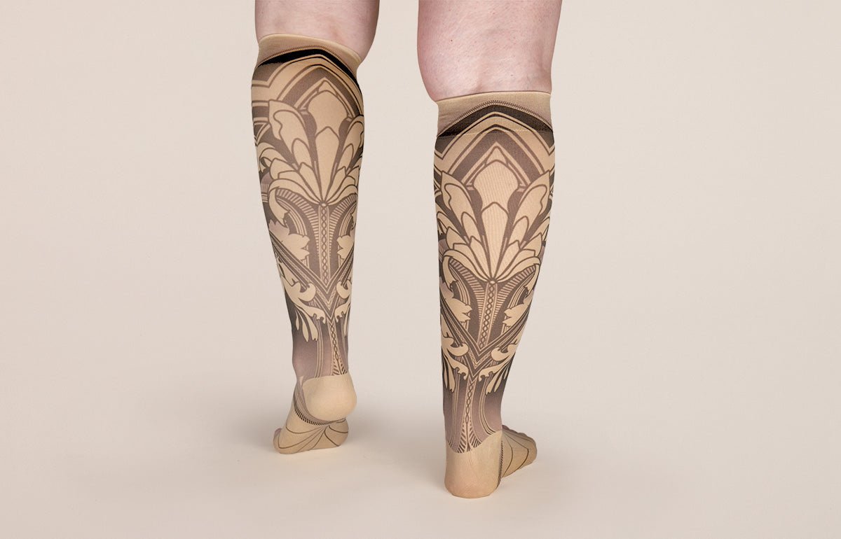 Gatsby Beige Gradient Compression Socks