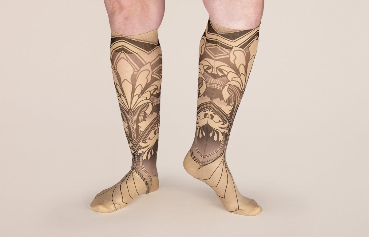 Gatsby Beige Gradient Compression Socks