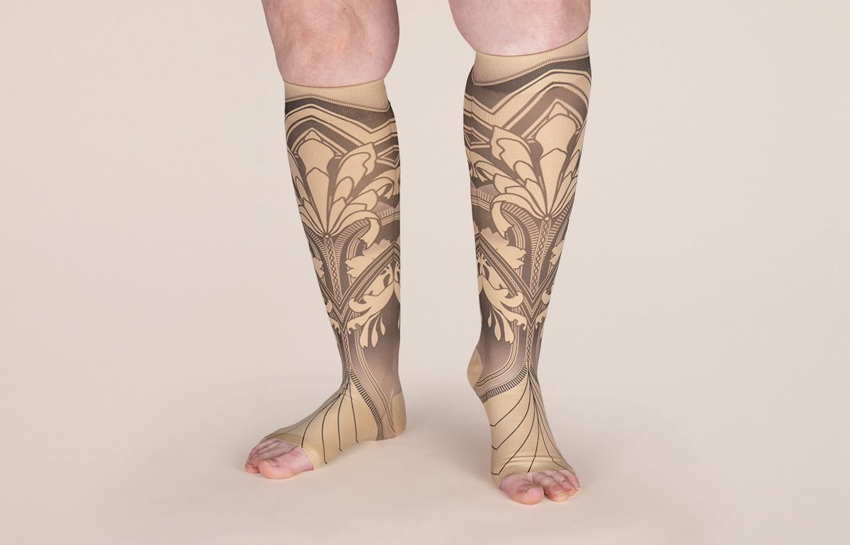 Gatsby Beige Gradient Compression Socks