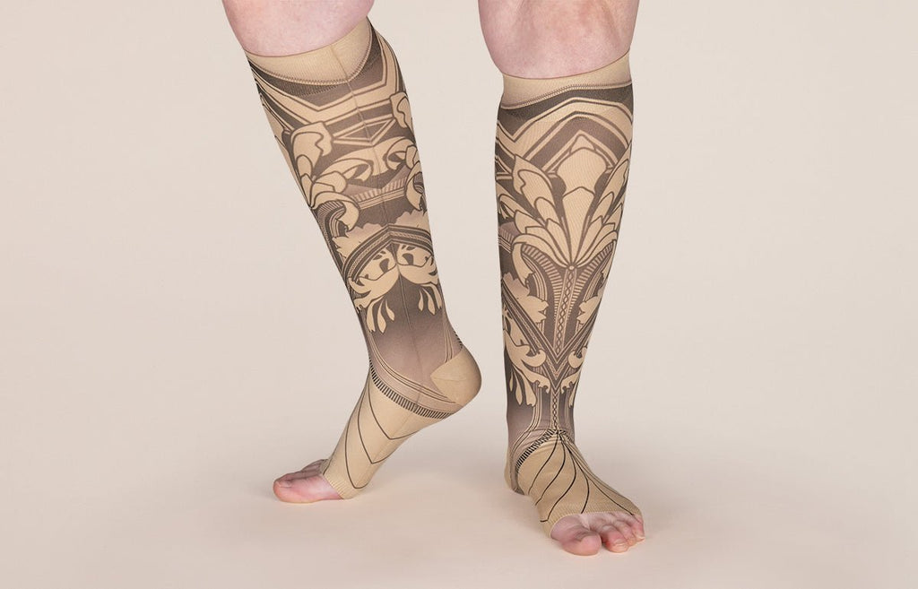 Gatsby Beige Gradient Compression Socks
