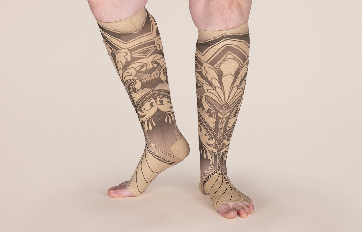 Gatsby Beige Gradient Compression Socks
