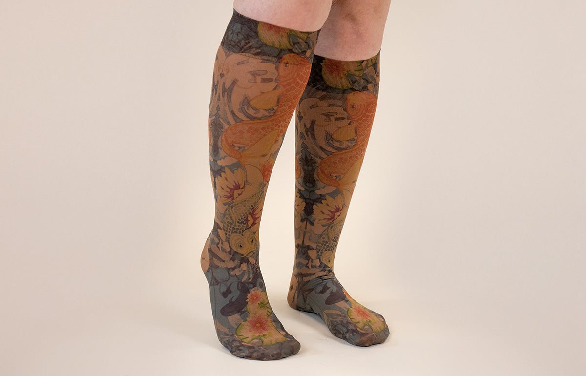 Koi Mocha Gradient Compression Socks