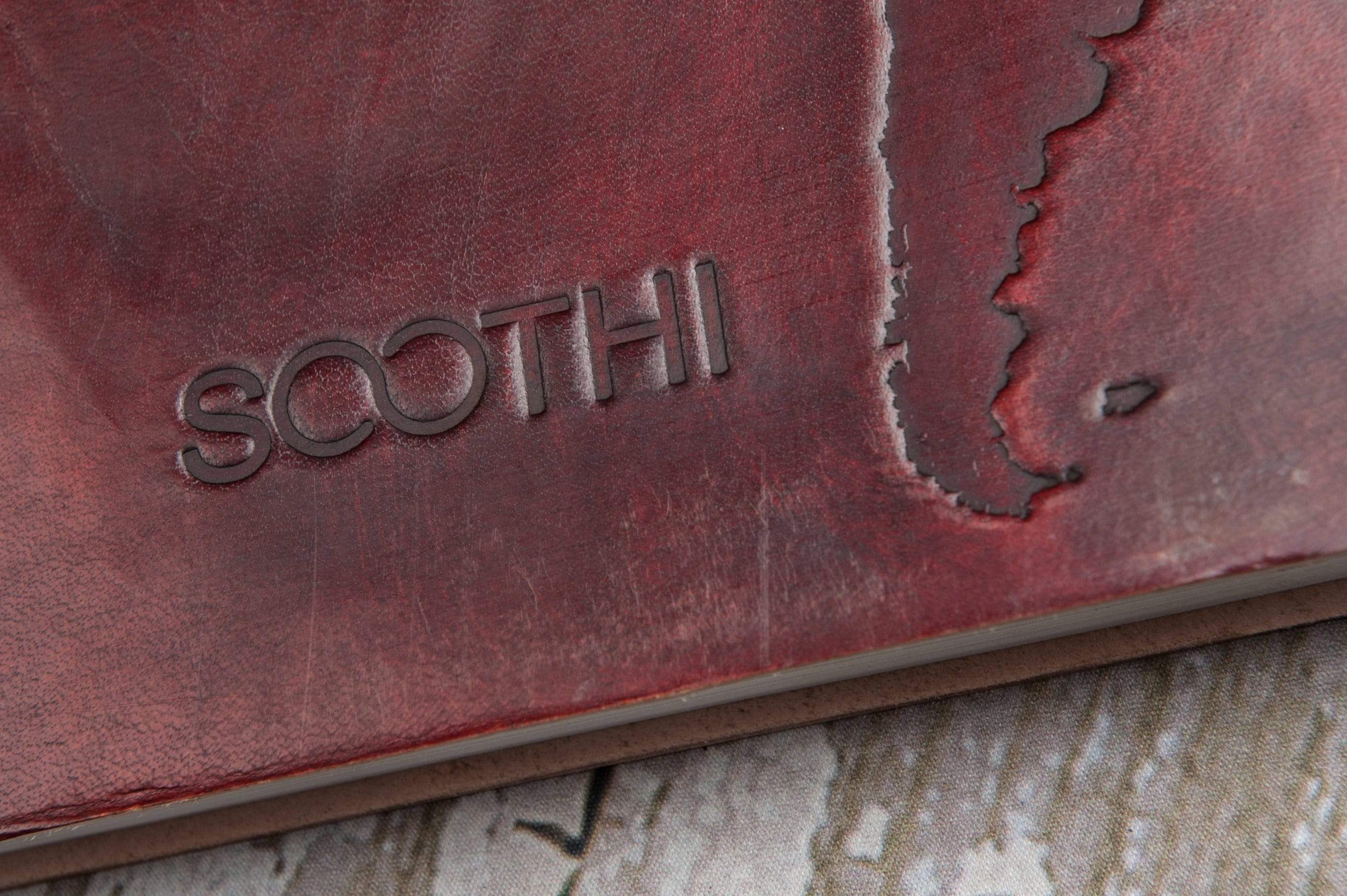 Extra Large World Map Leather Journal | 11x14 Embossed Statement Journal