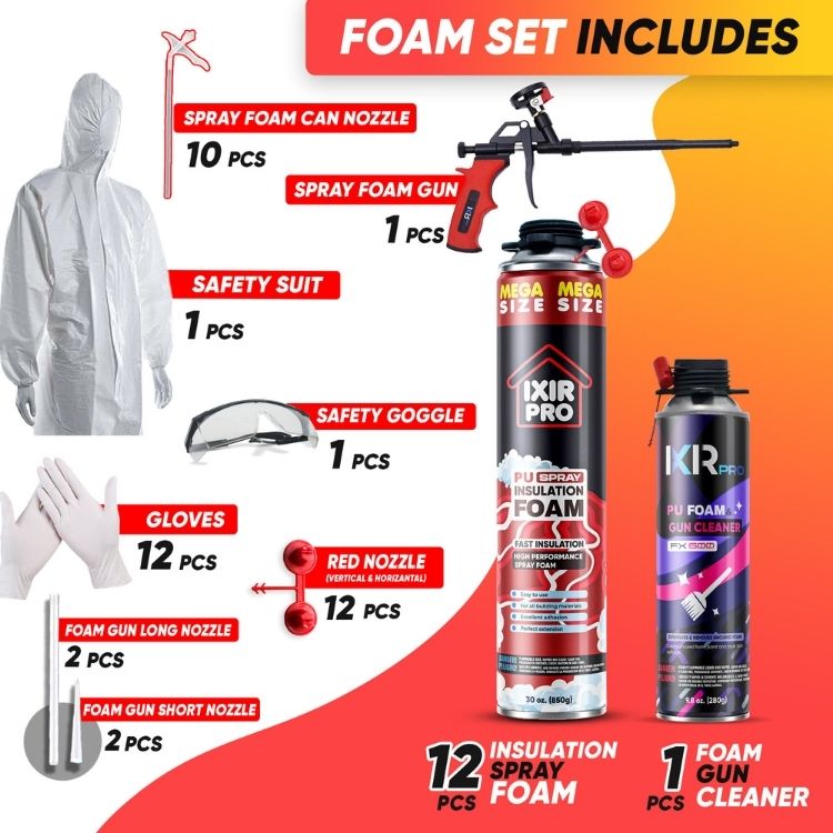 Spray Foam Insulation Kit -  30oz Complete DIY Insulation