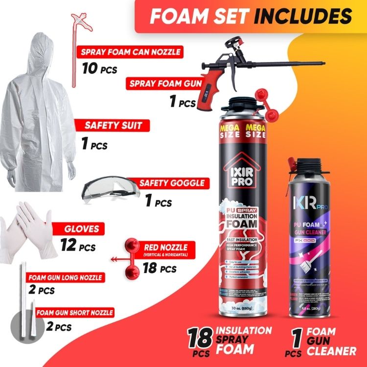 Spray Foam Insulation Kit -  30oz Complete DIY Insulation